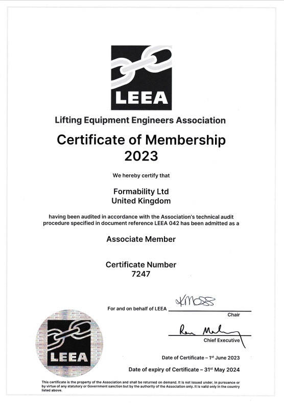 LEEA Certificate